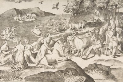 Europas voldtægt, 1546. af Giulio Bonasone