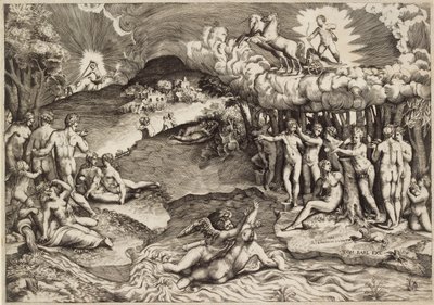 Kærlighedens triumf, 1545 af Giulio Bonasone