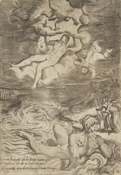 Venus tumler med putti i skyerne, fra 