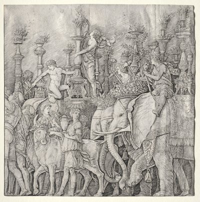 Cæsars triumfer: Elefanterne af Giulio Campagnola