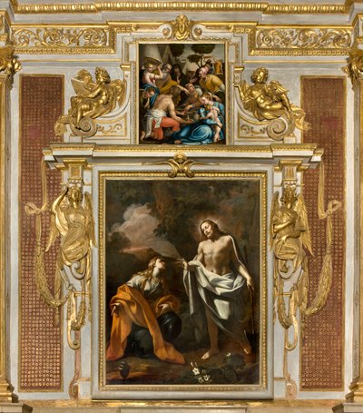 Giovanni Angelo Borroni, Kristi åbenbaring til Magdalene 1750, Giulio Campi, Samling af Manna af Giulio Campi