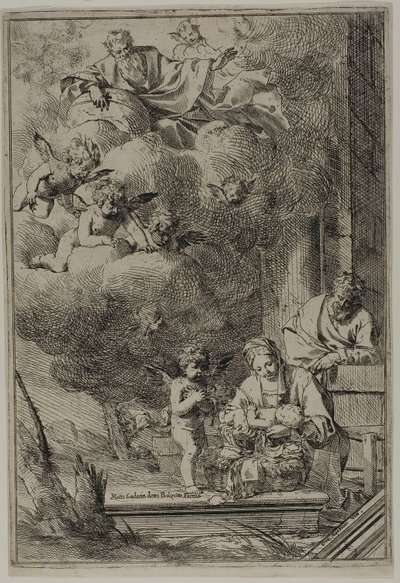 Den hellige familie af Giulio Carpioni