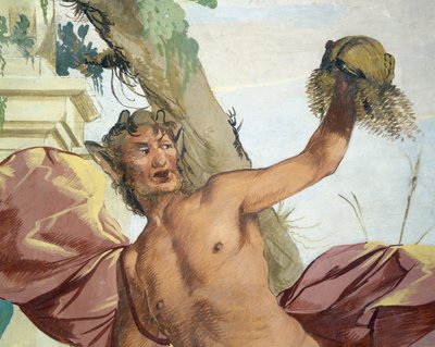 Nymfe Korsika jaget af Satyr, der trækker hendes paryk væk af Giulio Carpioni af Giulio Carpioni
