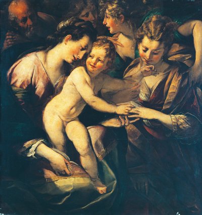 Pyhän Katariinan mystinen avioliitto af Giulio Cesare Procaccini