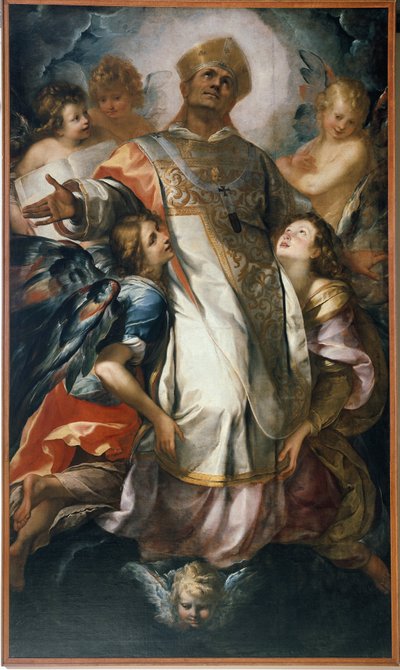 St Charles Borromeo in Glory (olie på lærred af Giulio Cesare Procaccini