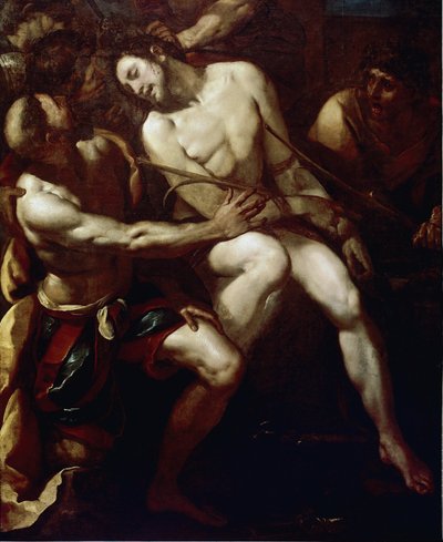Kroningen med Torne. Detalje. (olie på lærred af Giulio Cesare Procaccini
