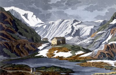Hospice du grand Saint-Bernard i Schweiz - i "" Det gamle og moderne kostume"" af Ferrario, red. Milano af Giulio Ferrario