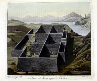 Inkaernes palads kaldet Callo - i "" Den gamle og moderne kostume"" af Jules Ferrario af Giulio Ferrario