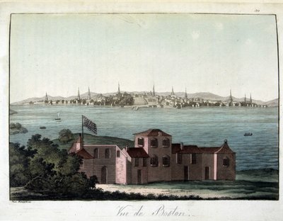 Udsigt over byen Boston - i "Det gamle og moderne kostume", af Dr. Jules Ferrario, red. Milano af Giulio Ferrario