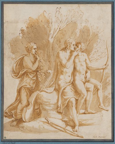 Apollo mit einem Liebhaber af Giulio Romano