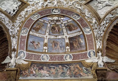 Bezel fra loftet i ørnesalen i Té-paladset i Mantua af Giulio Romano