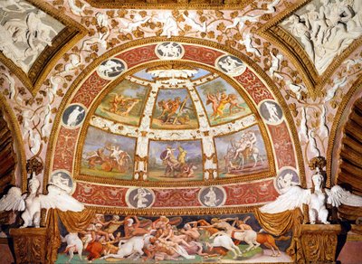 Ørnens kammer, Palazzo del Te, Mantova, Italien af Giulio Romano