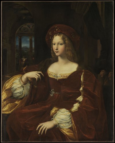 Portræt af Doña Isabel de Requesens y Enríquez de Cardona-Anglesola, ca. 1518 (olie på panel overført til lærred) af Giulio Romano