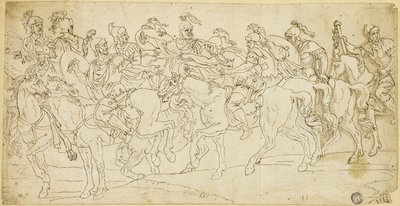 romersk kavaleri i marts af Giulio Romano