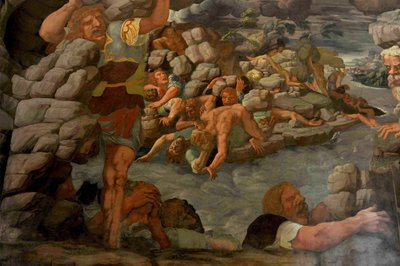 The Fall of the Giants Hall of the Giants, 1536 af Giulio Romano