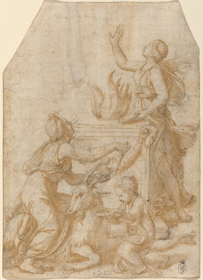 En geds ofring til Jupiter af Giulio Romano