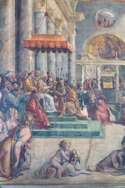 Donationen af Rom, detaljer af Giulio Romano