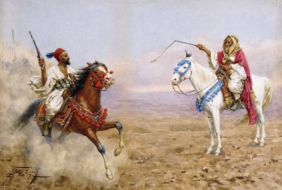 arabiske ryttere, af Giulio Rosati