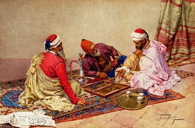 Backgammon-spillerne af Giulio Rosati