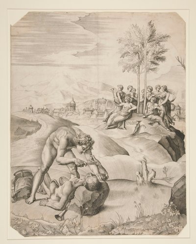 Affyring af Marsyas af Giulio Sanuto