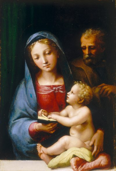 Hellige Familie af Giulio attr. to Romano