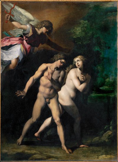 Adam og Eva fordrevet fra paradiset ... af Giuseppe (1568 1640) Cesari