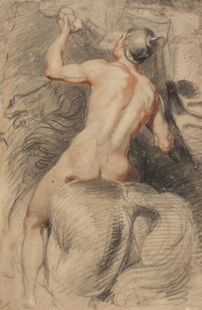 Rytter til hest, set bagfra af Giuseppe (1568 1640) Cesari