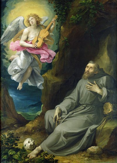 Frans af Assisis ekstase, ca. 1593 (olie på lærred) af Giuseppe Cesari