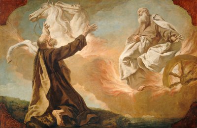 Elias taget op i en ildvogn, ca. 17401755. af Giuseppe Angeli