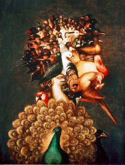 Luft. Fra en serie af de fire elementer (olie på lærred) af Giuseppe Arcimboldo