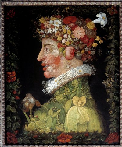 Spring (fra en serie, der skildrer de fire årstider) af Giuseppe Arcimboldo