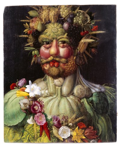 Vertumnus-etiket QS:Lsv, »Portræt, allegori« af Giuseppe Arcimboldo