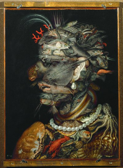 Vand, allegori (maleri på lindetræ) af Giuseppe Arcimboldo