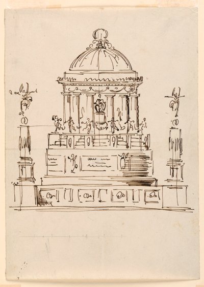 Design til et monument af Giuseppe Barberi