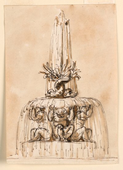 Design til et springvand af Giuseppe Barberi
