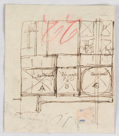 Plan for hospitalet i St. Trinità dei Pellegrini, Rom, Italien af Giuseppe Barberi