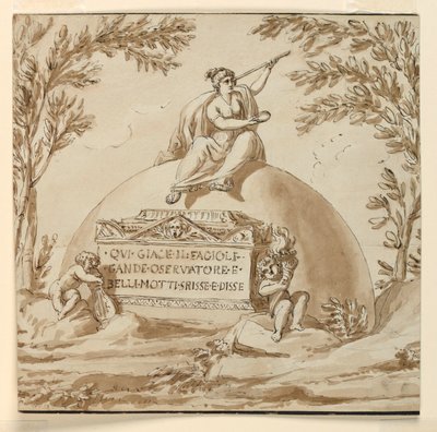 Gravmonument for astronomen Giovanni B. Fagiuoli af Giuseppe Barberi