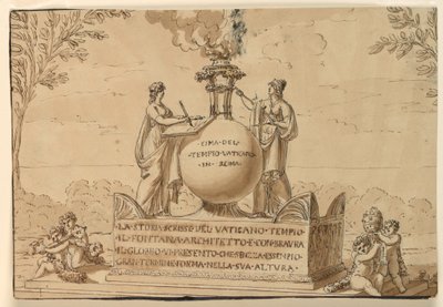 Gravmonument for Carlo Fontana af Giuseppe Barberi