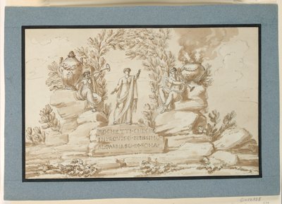 Gravmonument for improvisator Rochetti af Giuseppe Barberi
