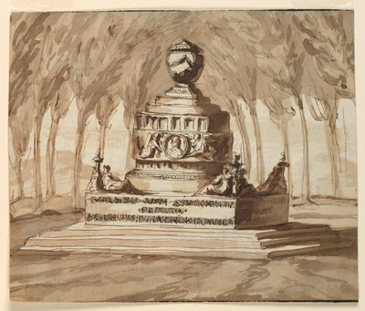 Gravmonument for digteren Pietro Chiari af Giuseppe Barberi
