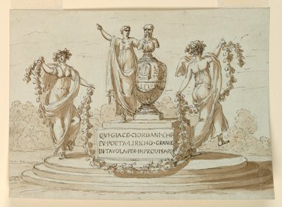 Gravmonument for digteren Pietro Giordani af Giuseppe Barberi