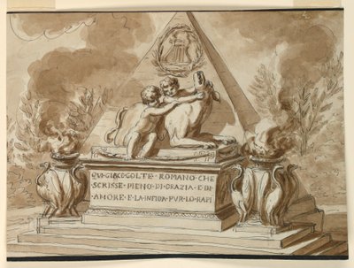 Gravmonument for digteren Colte i Rom af Giuseppe Barberi
