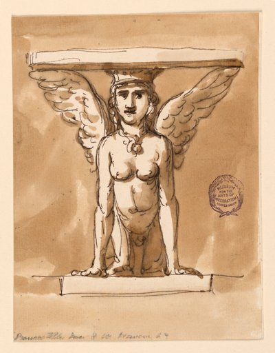 Bord med Sphinx Base af Giuseppe Barberi
