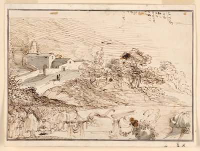 Ark med Skitser af Giuseppe Bernardino Bison