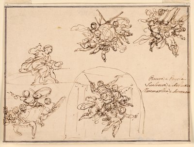 Skitser til vægmalerier: Arts and Sciences af Giuseppe Bernardino Bison