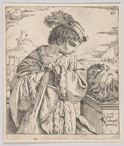 David ser på Goliats hoved, 1620-30. af Giuseppe Caletti