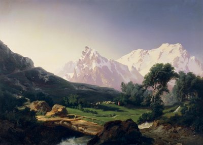 Alpine tinder, Gressoney Valley, af Giuseppe Camino (1818-1890) af Giuseppe Camino
