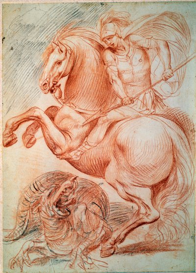Sankt Georg og dragen, 1600-tallet af Giuseppe Cesari