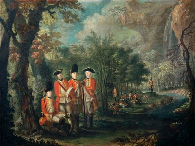 The 25th Regiment of Foot in Menorca (Menorca), ca. 1771 (olie på lærred) af Giuseppe Chiesa
