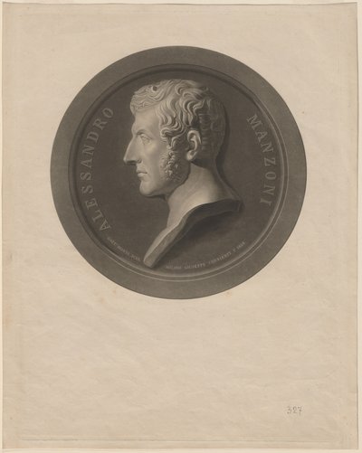 Alessandro Manzoni af Giuseppe Cornienti, after Gaetano Monti